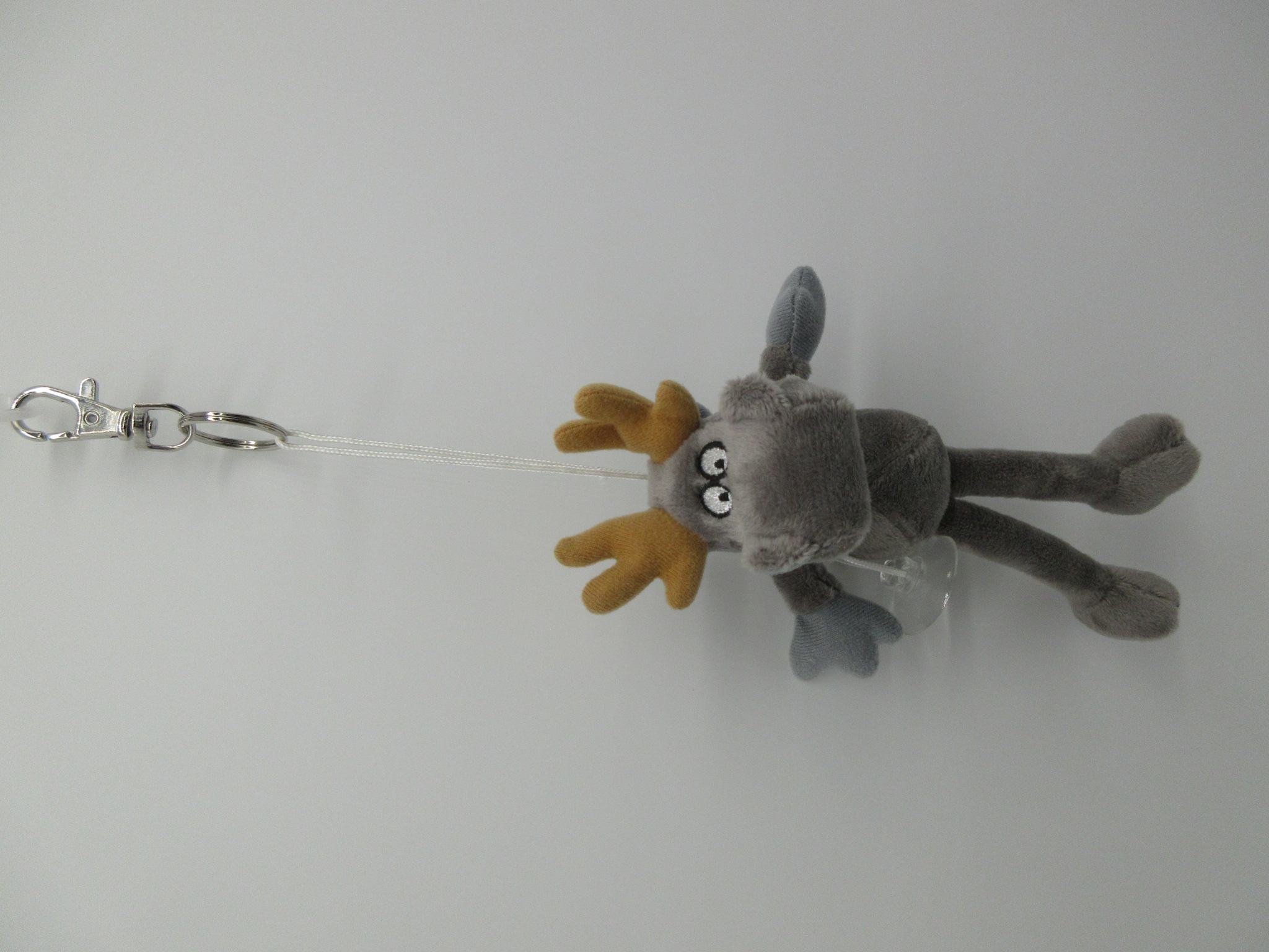 Custom plush moose animal keychain