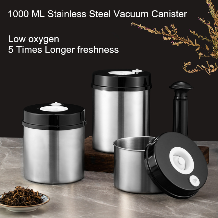 1000ML vacuum food storage container wtih pump