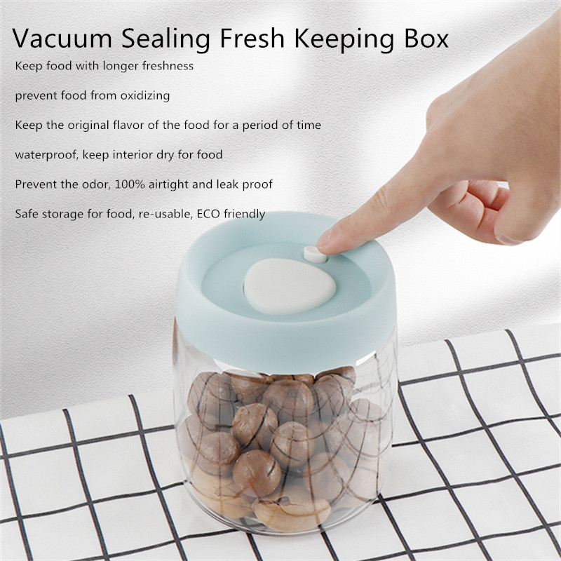 Food storage jar colorful PET vacuum food storage containers 400ML baby food fresh canister