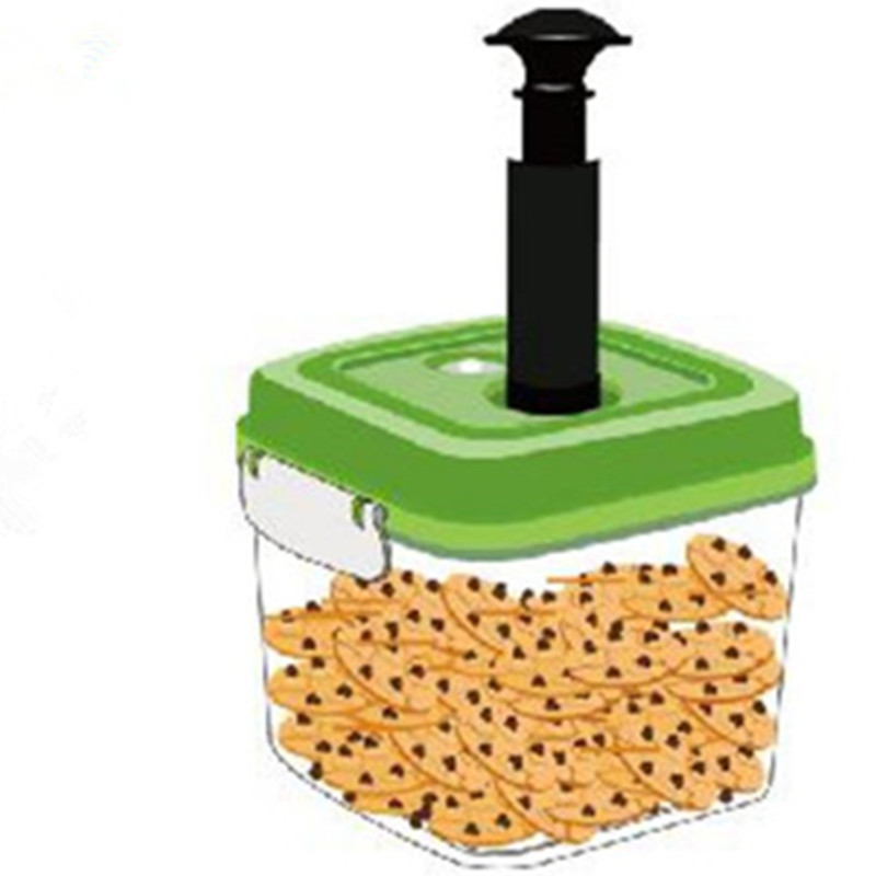 1400ML AS nestable vacuum food storage container with air pump