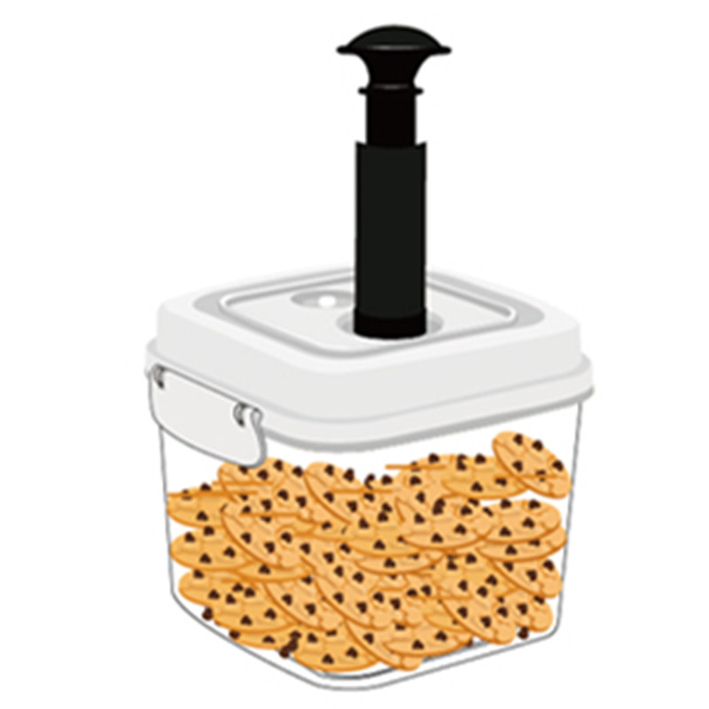 0.5L AS nestable vacuum food storage container with air pump