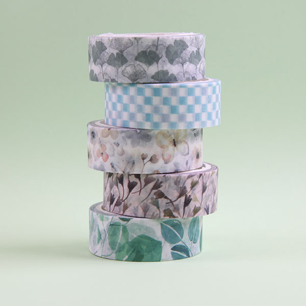 Plain color of flowers and plants washi tape