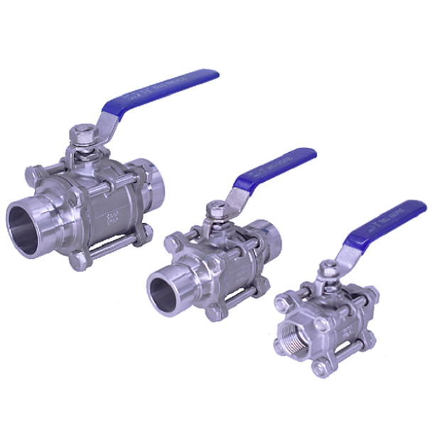 3PCS Manual Ball Valve with Grooved End