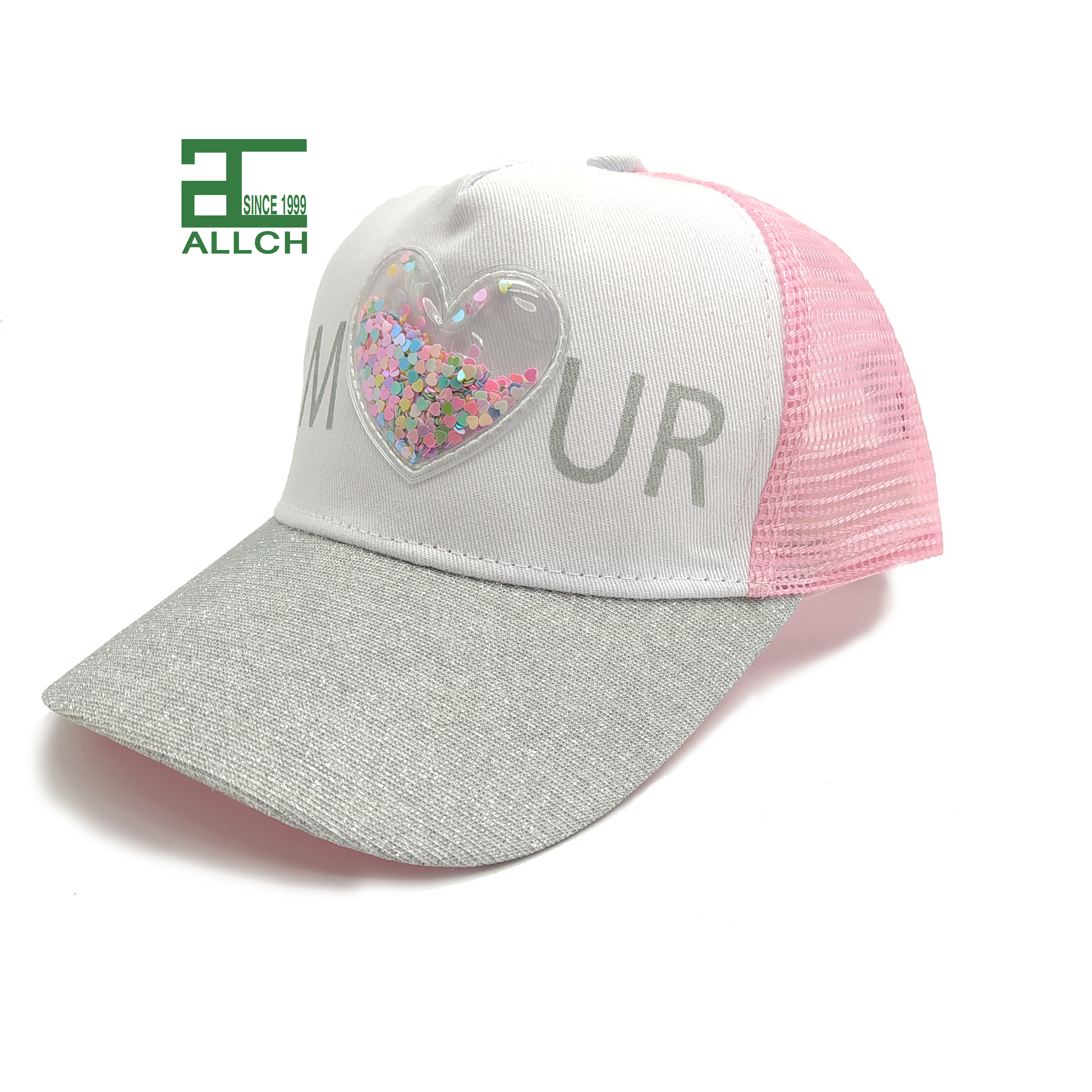 AL000922 ALLCH Custom Children Cute Trucker Hats Caps Girl Heart Decorative Sunshade Breathable