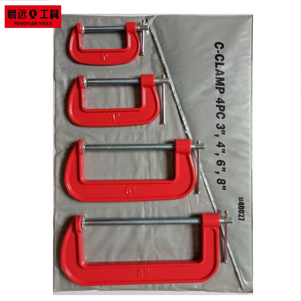 4 pcs set G / C clamp with PVC bag