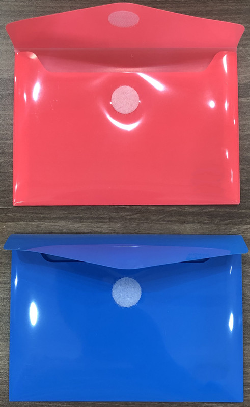 Smooth cover and small size document bag with hook & loop bottom.