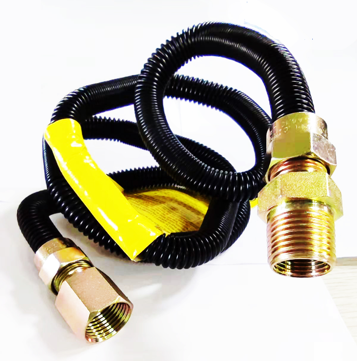 Whistle free gas flex line for fire pit LPG gas connector hose non-whistle flexible flex gas line,