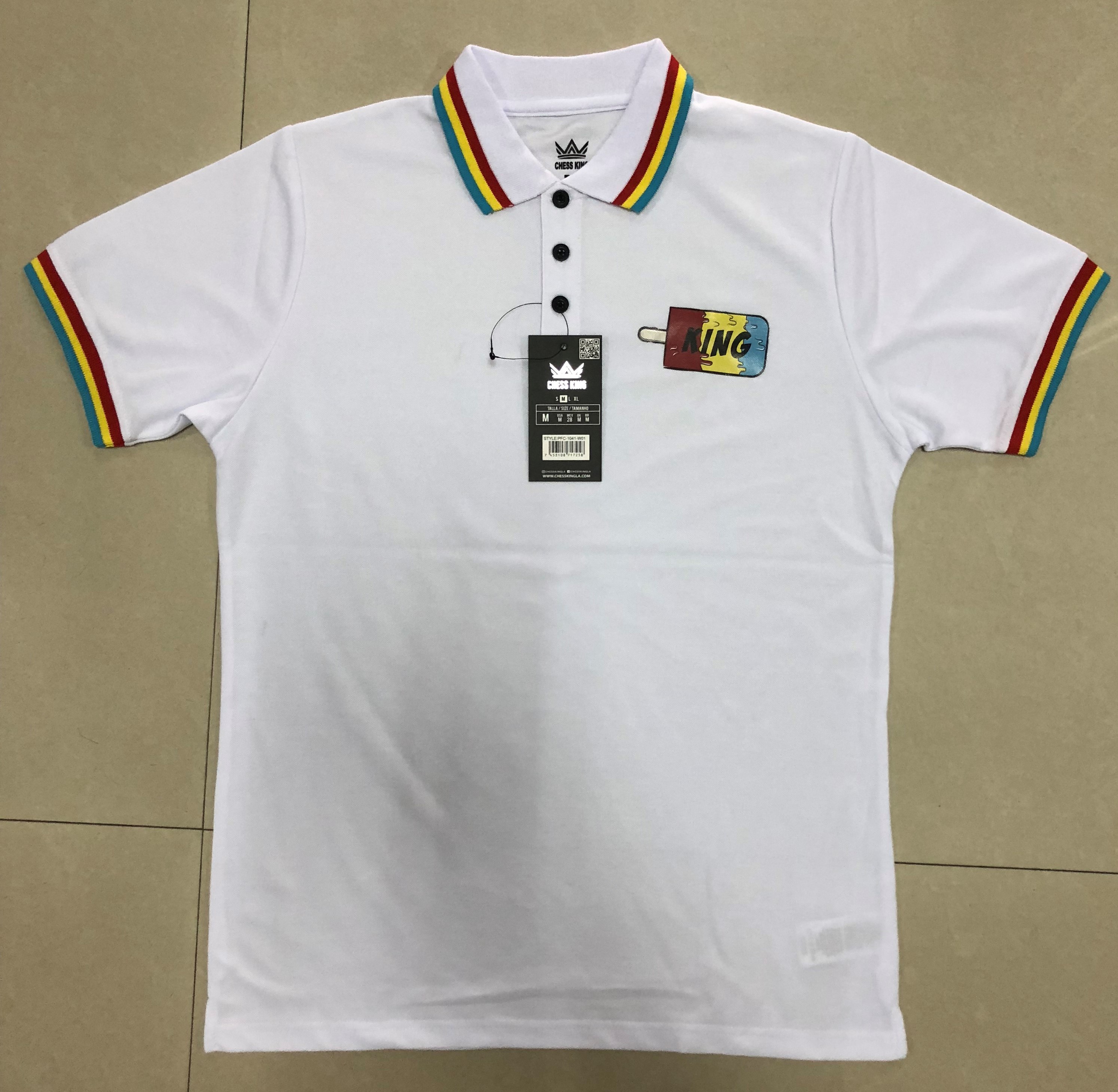 Men's polo with transfer print