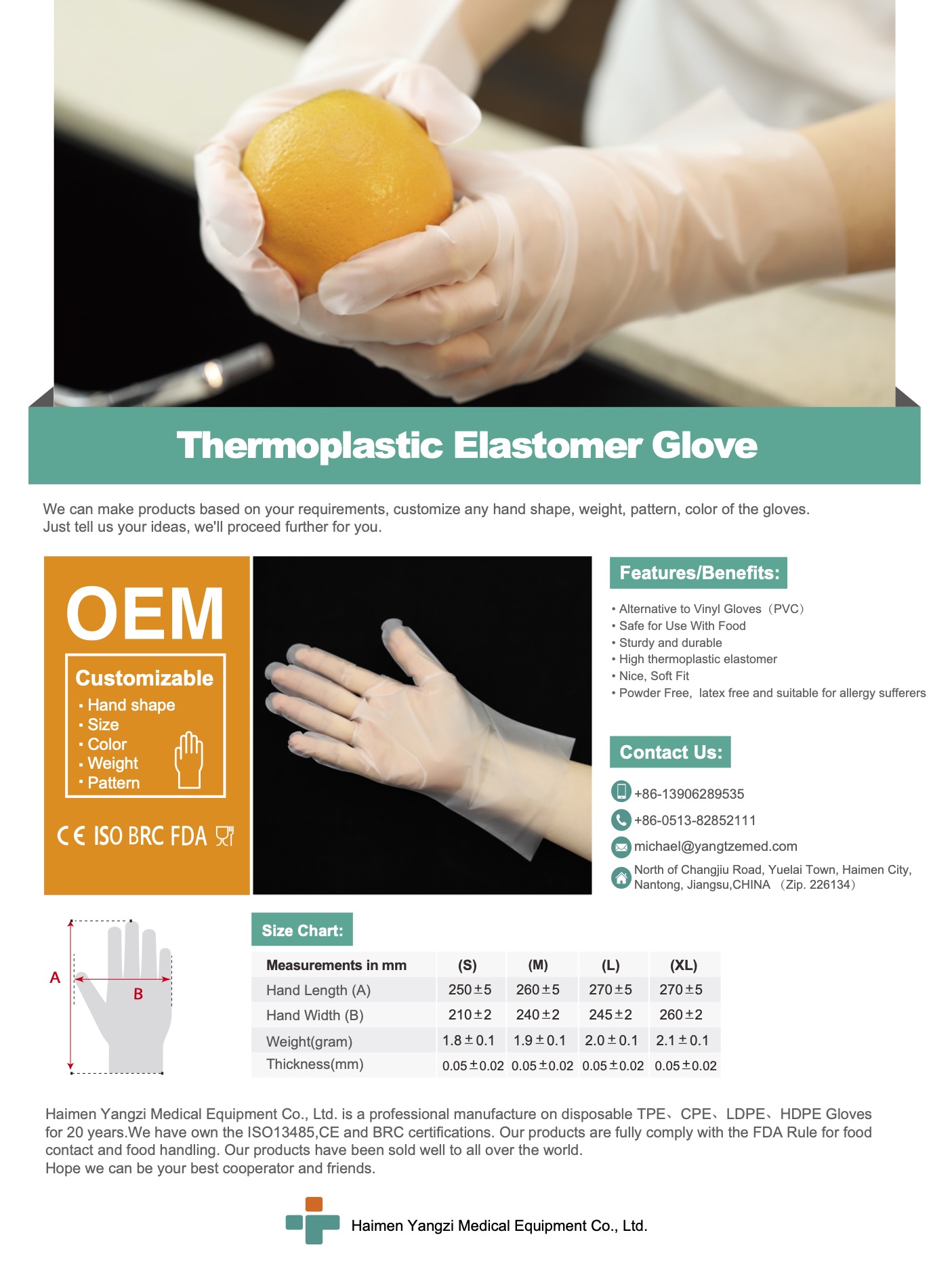 Tpe Glove, Disposable Glove