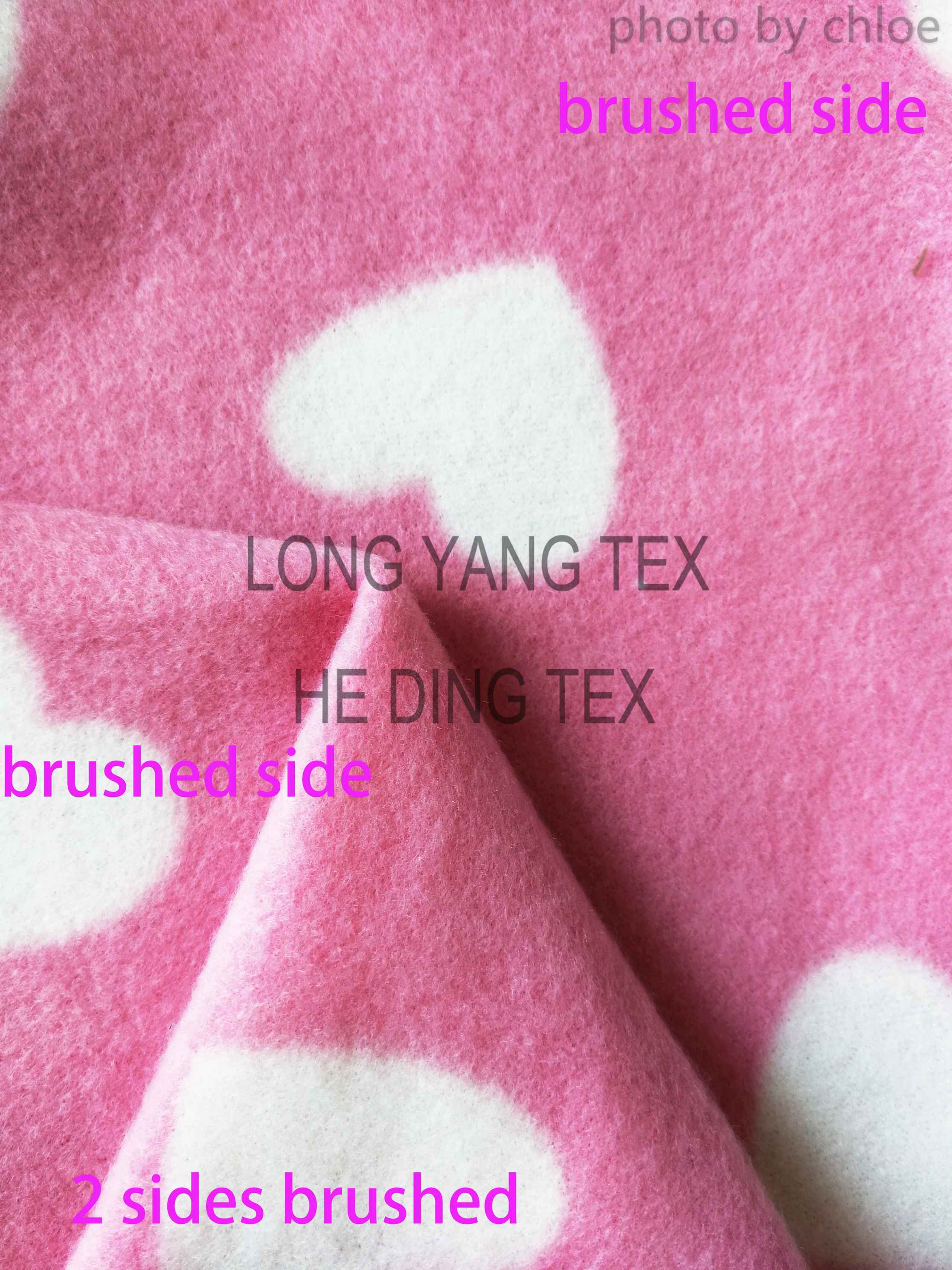 FDY150D/96F 2sides brushe polar fleece print