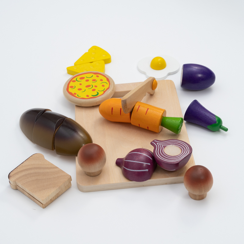 13pcs Wooden Cutting Fruits Vegetables Food Play Toy Set Kitchen Food series