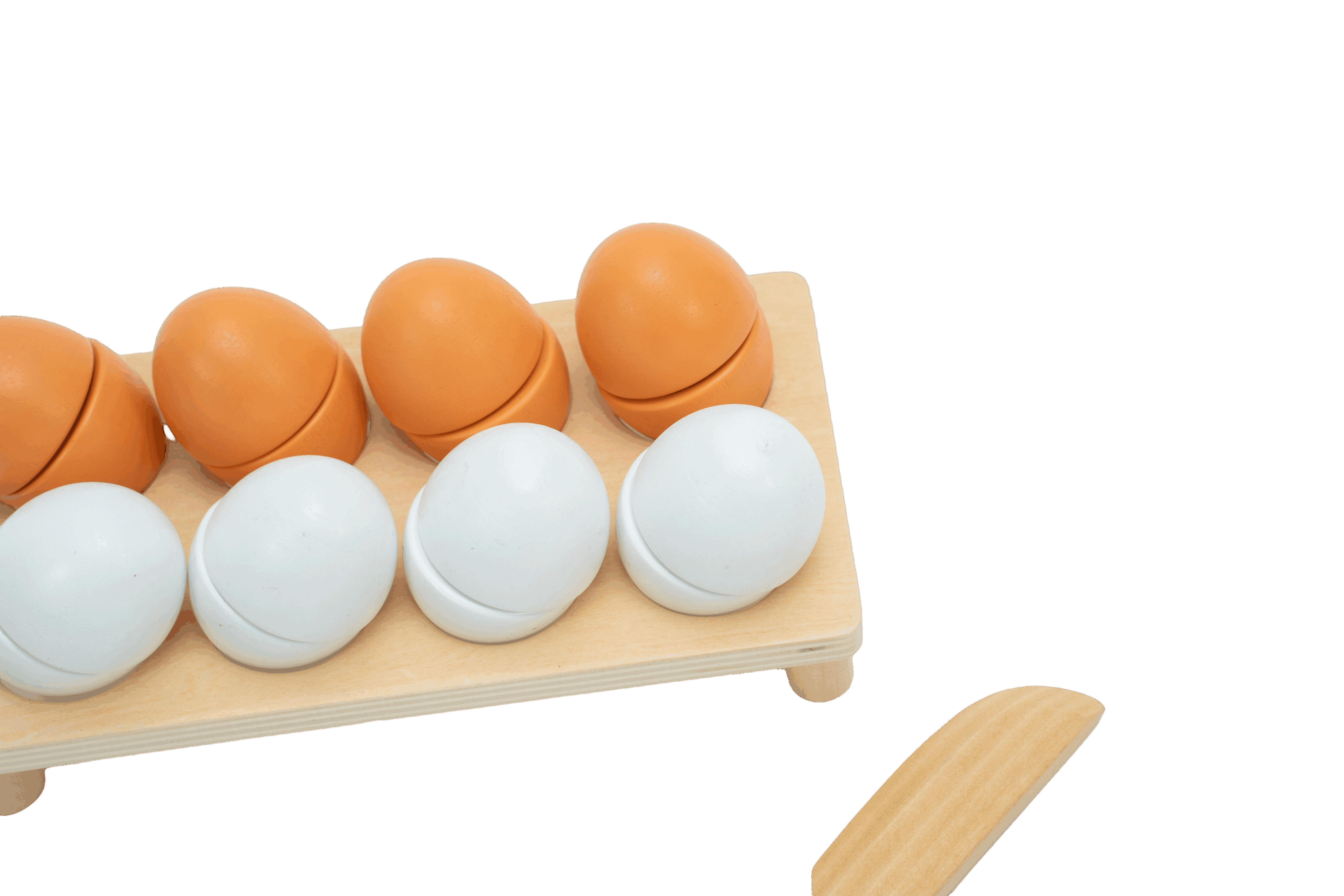 10pcs Wooden Cutting Food Play Toy Set Kitchen Egg series
