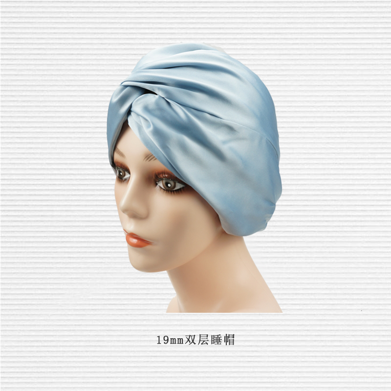 100% Silk Turban Hair Bonnets Women Sleeping Cap Hat Satin for Girls