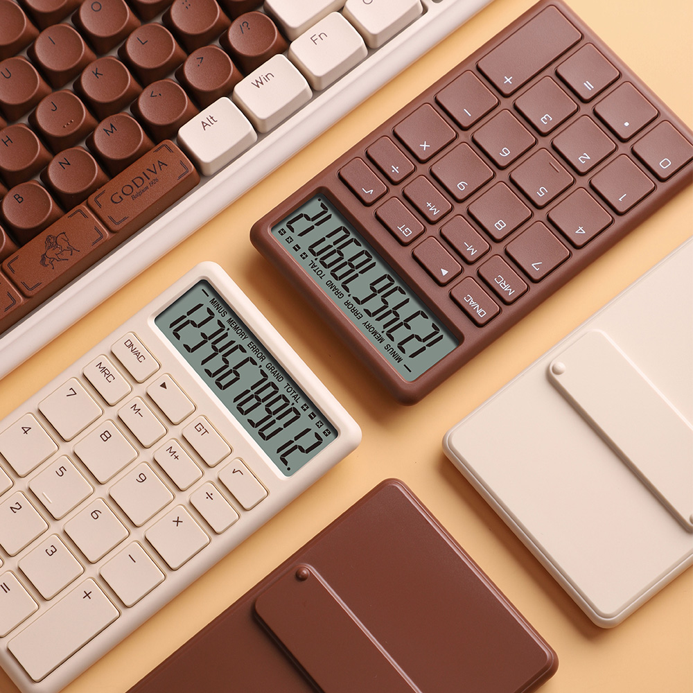 Chocolate Design 12 Digits Big Keys Calculator