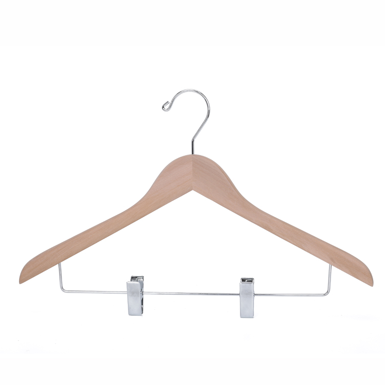 Amazon hot sale multifunctional wooden clothes hanger pants hanger