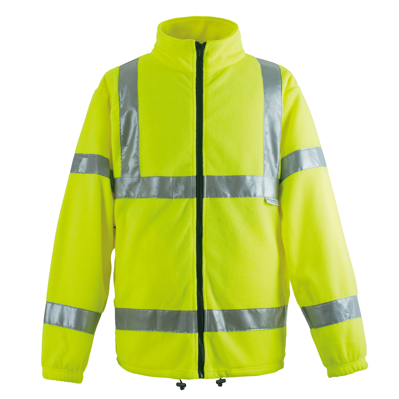 high visibility polar fleece jacket 3m reflective tapes