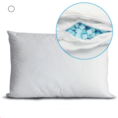 Chipped memory foam pillow