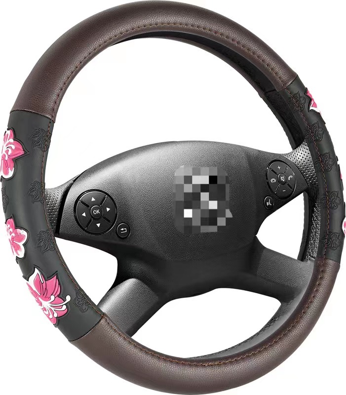 Wholesale Auto Accessories Sakura Pattern Comfortable Non Skid Steering Wheel Cover