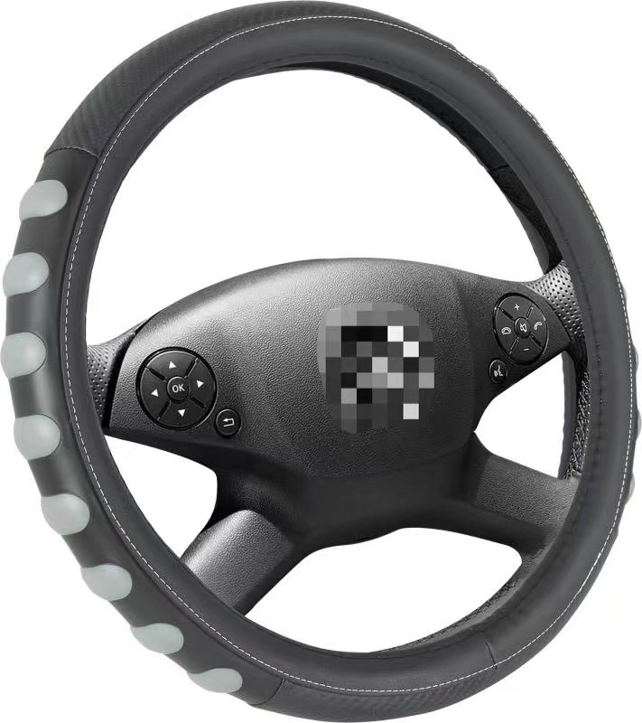 The new car steering wheel cover is suitable for the four seasons with concave and convex hand feeling and summer sweat absorbin