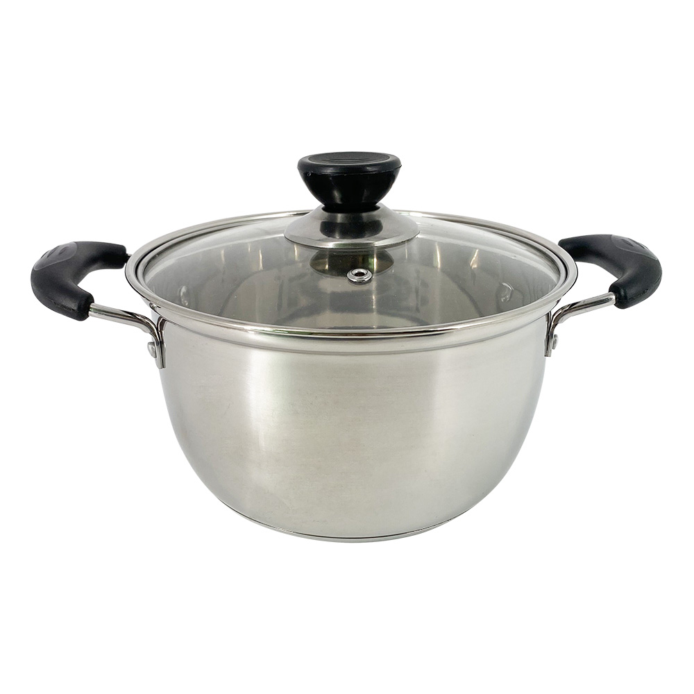 S/S Pot Double Ear W/Sandwich Bottom