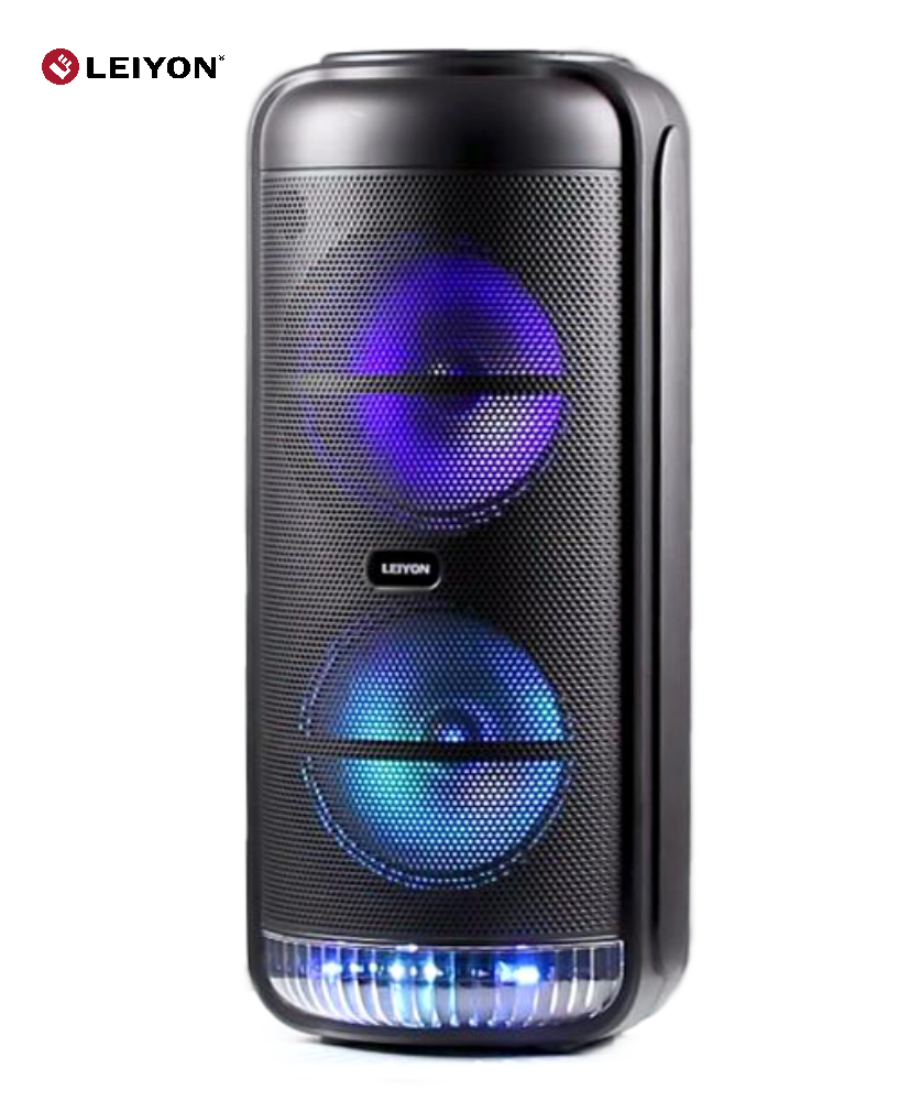 15W Double 8 inch Bluetooth Speaker D08J LED Light Portable Wireless Bluetooth PA Speaker