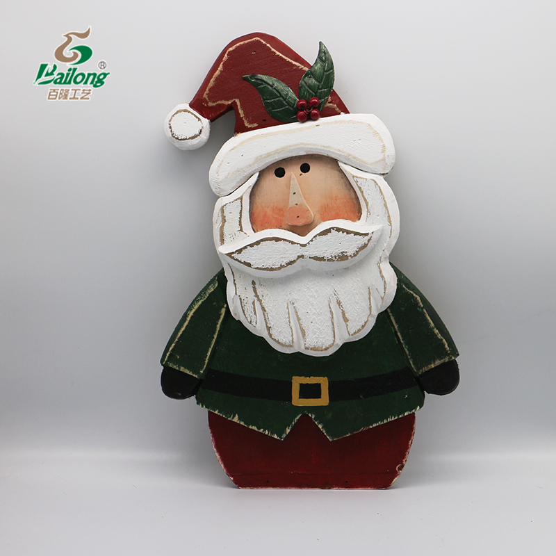 Wooden craft Christmas Santa decoration
