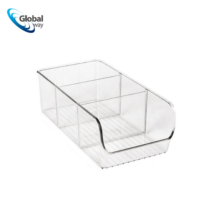 3-grid fridge container PET storage box