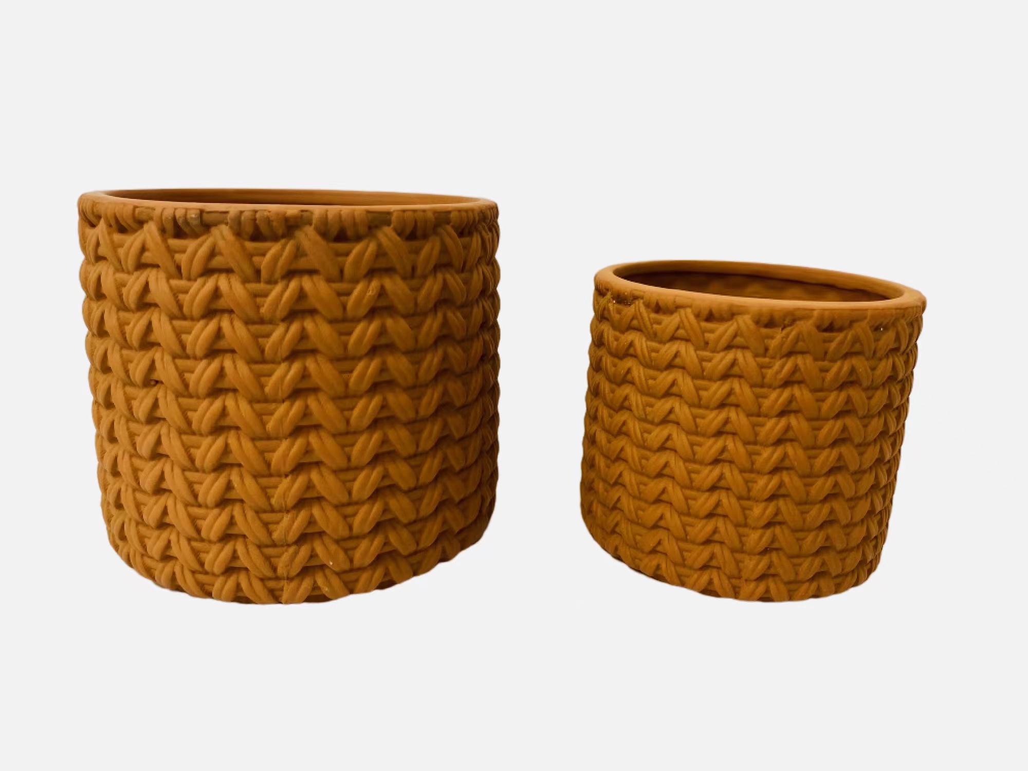 Red pottery flowerpot