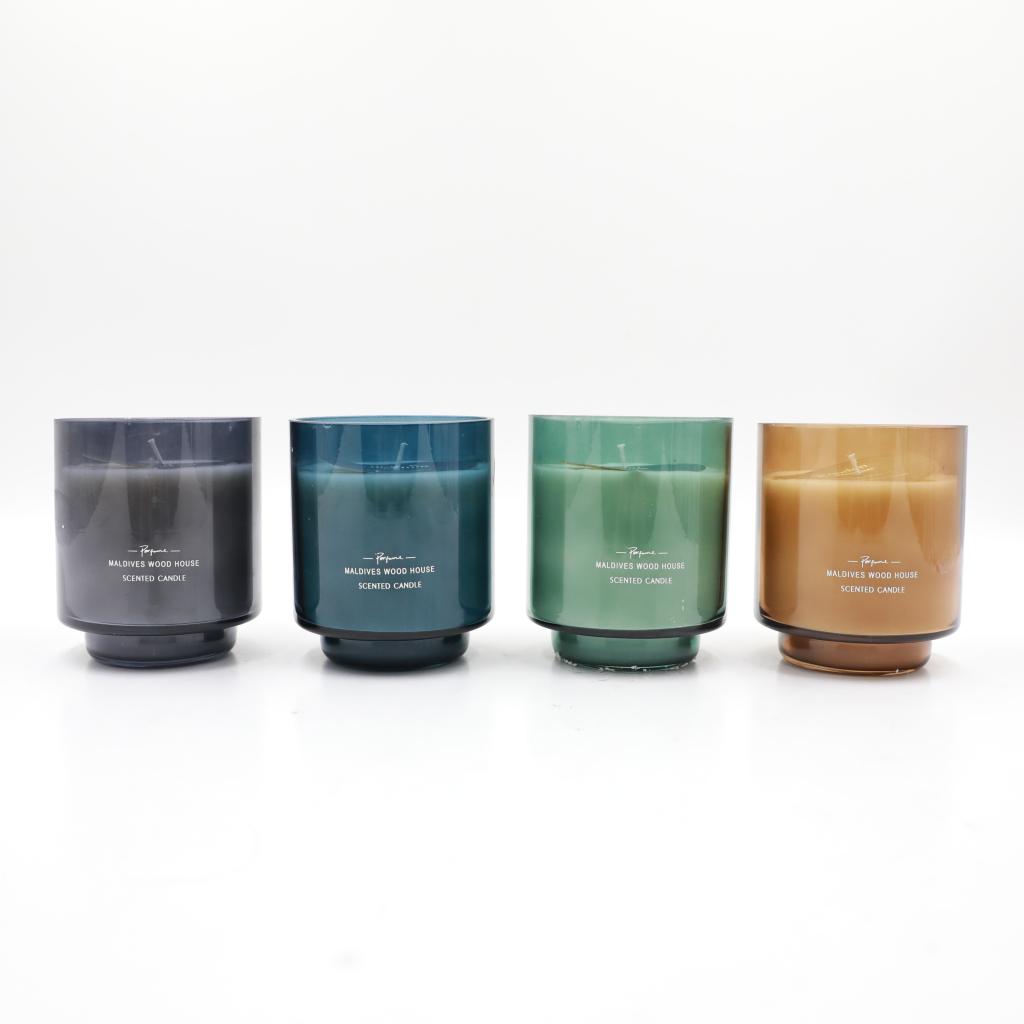 D10x12cm Glass With Bottom Scented Candle