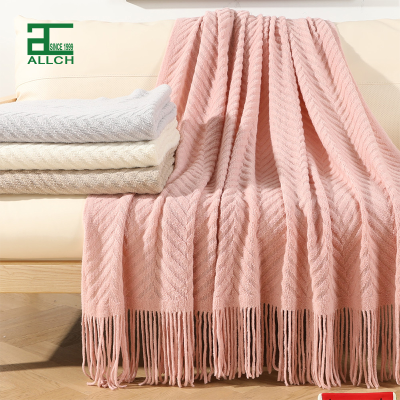 AL001108 Super Soft Warm Cozy Lightweight Decoration Blanket for Sofa Chair Couch Bed Throw Blanket