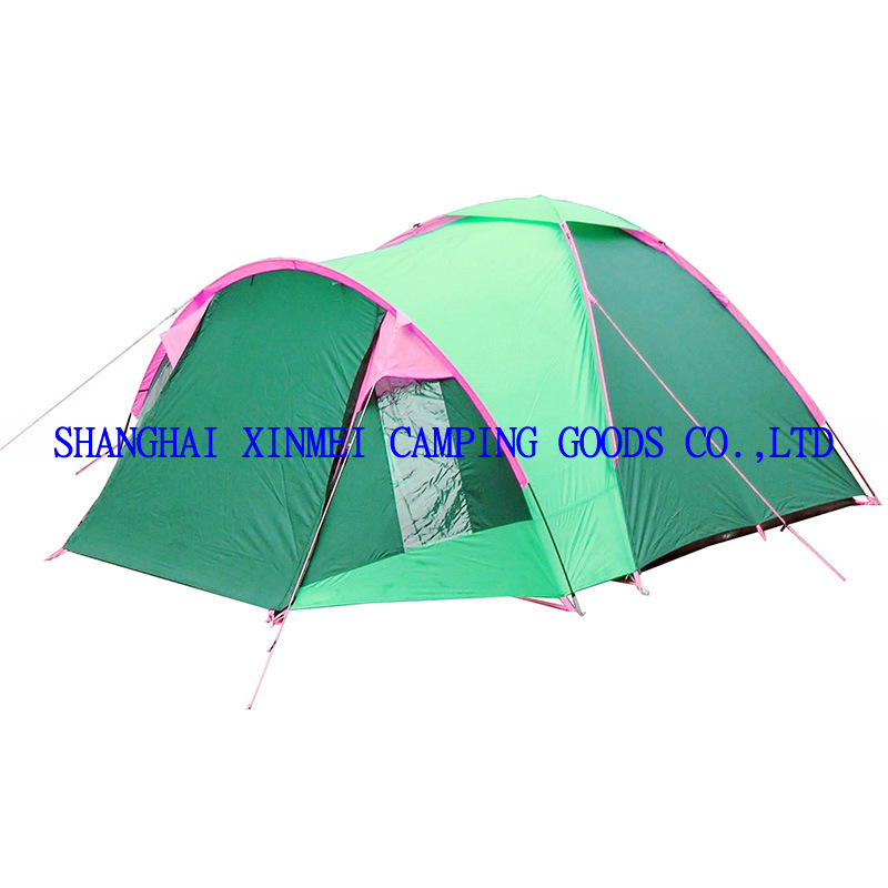 6a 2person Camping Tent Polyester Tent Fabric Fiberglass Tent Poles With Tent Accessory