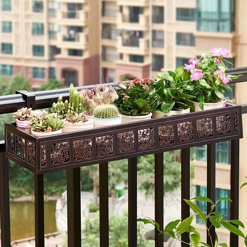 Laser cut screen & flower metal partition space wall aluminum planter