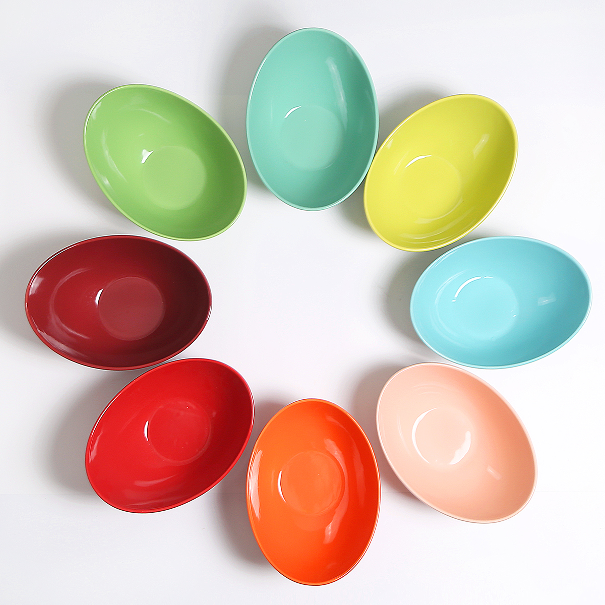Creative oblique mouth bowl Yuanbao bowl mixing Salad Bowl Kitchen Cooking Oval Bowl Ceramic Bowl