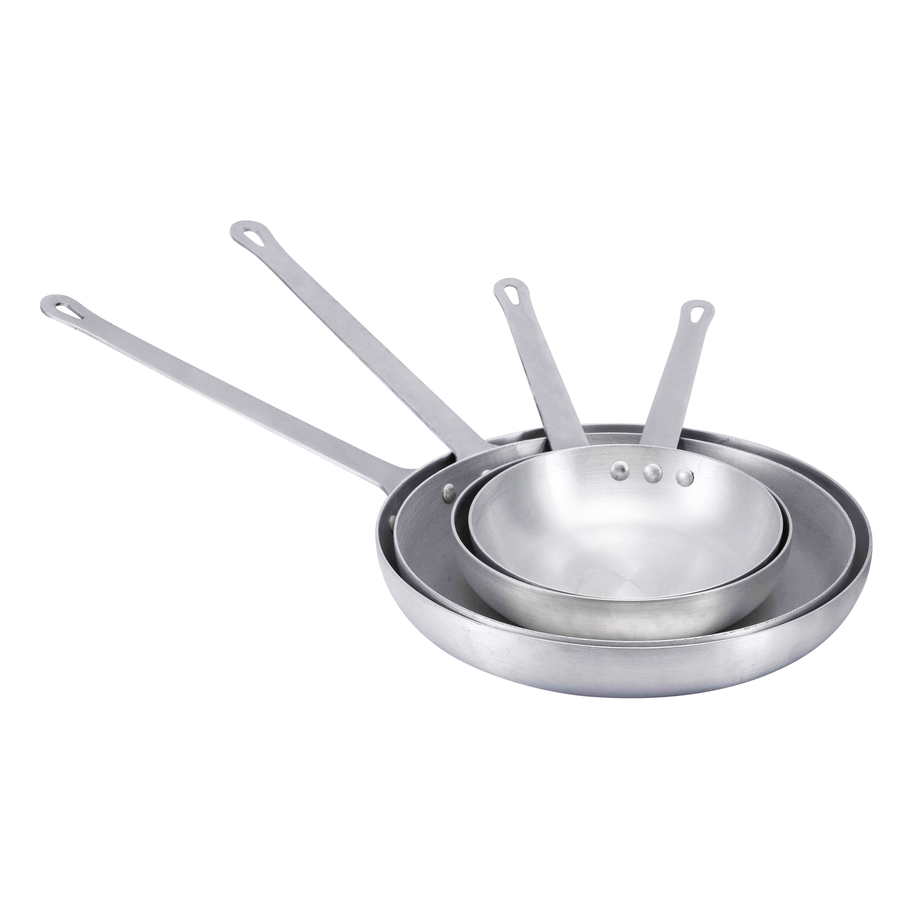 16-35cm Aluminium Fry Pan,Cut Rim, Sanded