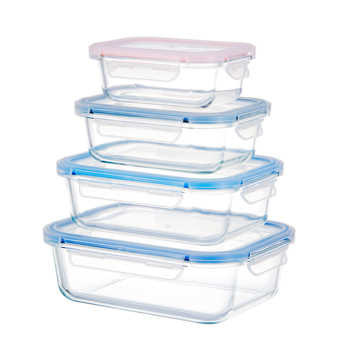 high borosilicate glass food storage container