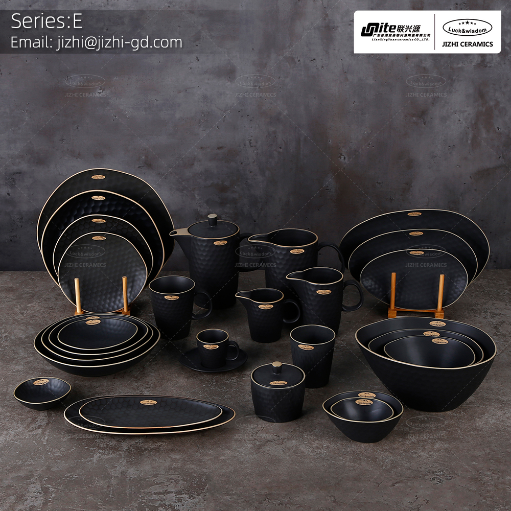 Ceramics porcelain Dinner set Table wares Tablewares tea pot coffee pot dinner plate Series:E