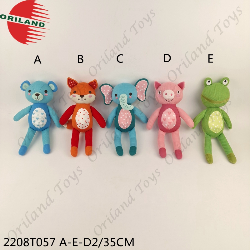 Cute knitted toy animals