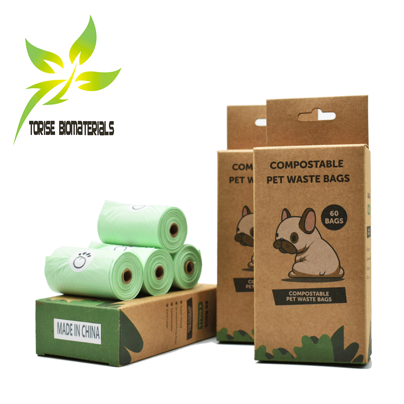 Compostable Biodegradable dog carrier bag,Outdoor pet stool collection bag,pet picking up poop bag