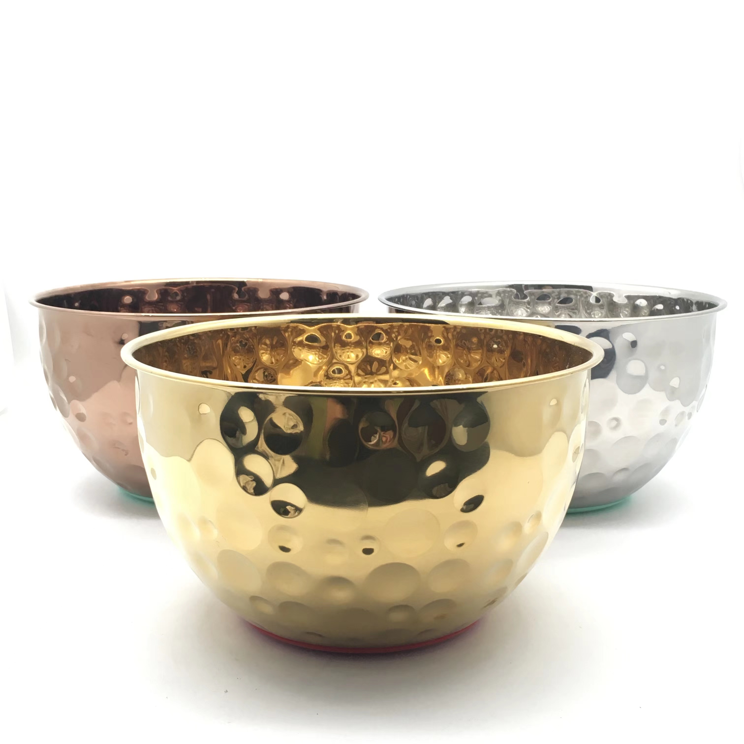 Mixing bowl with silicone bottom