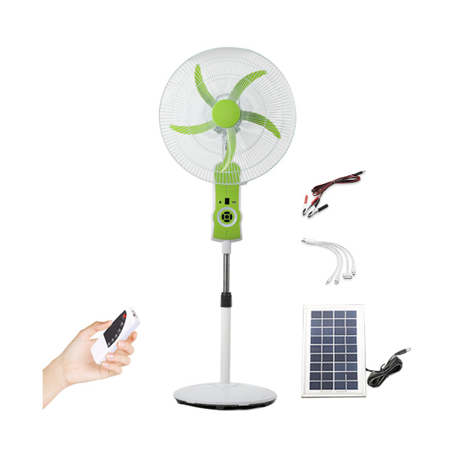 Rechargeable stand fan with LED light