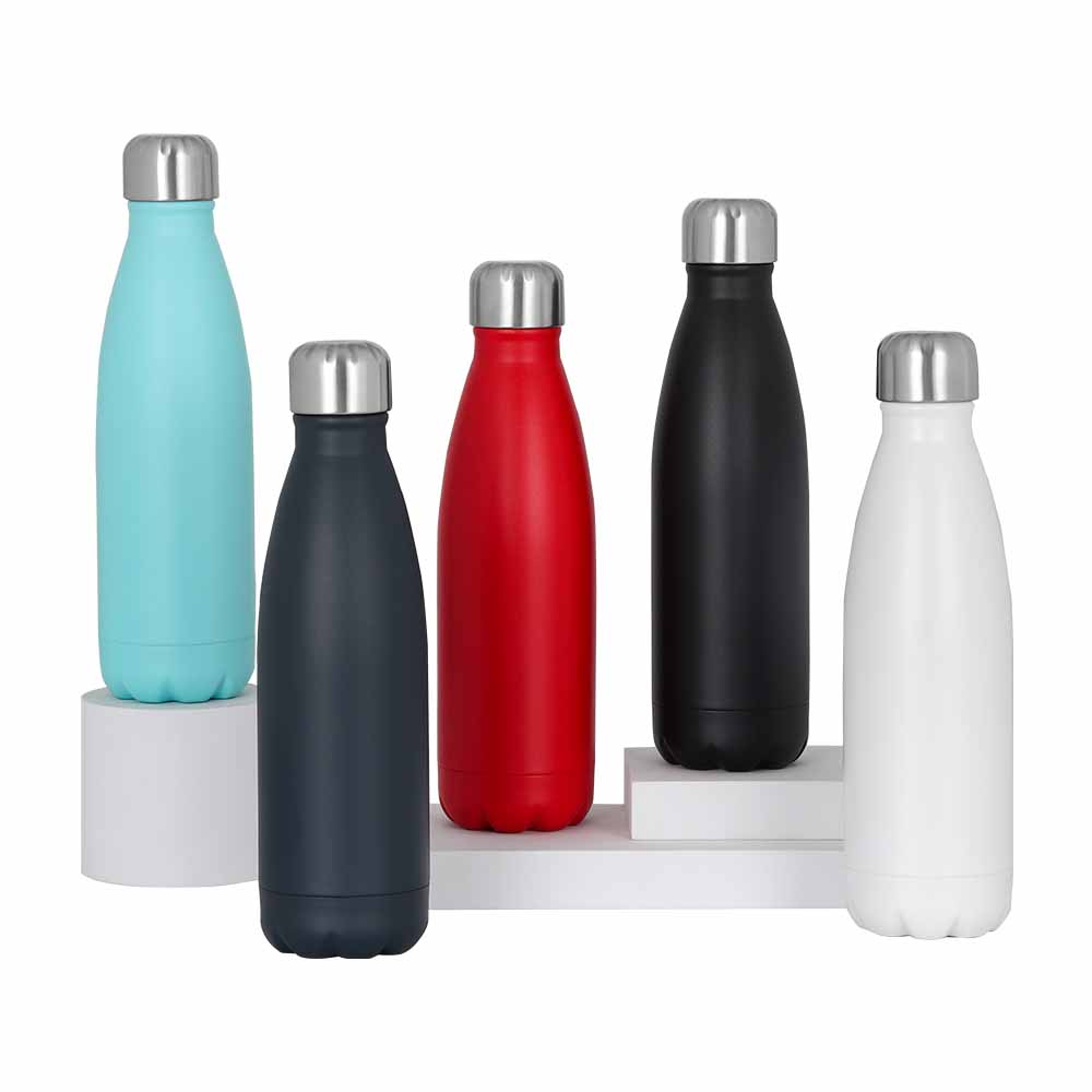 Ouble Wall Sports Stainless Steel Insulated Cola Shape Water Bottle Vacuum Flask