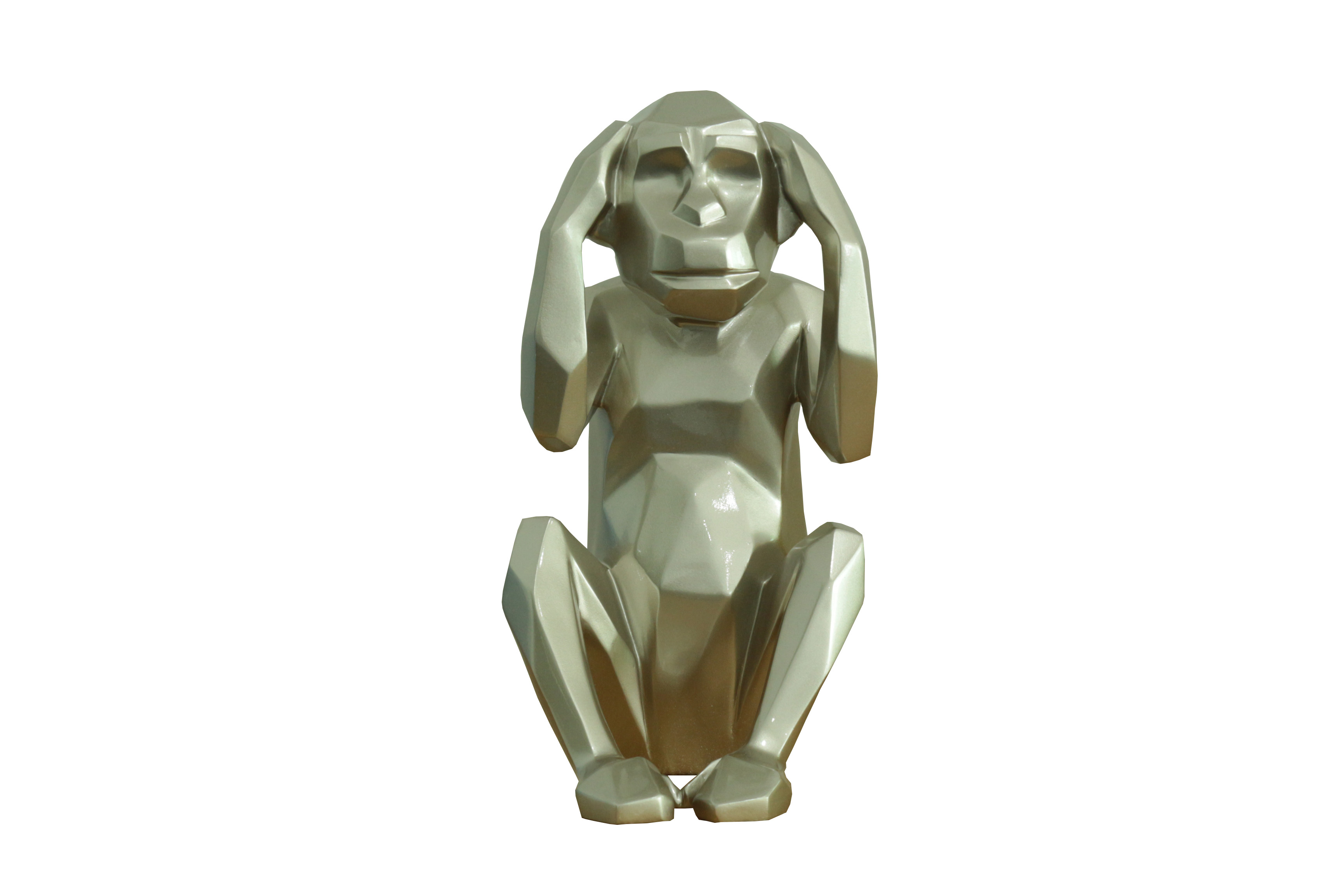 "No hear" Momkey Sculpture