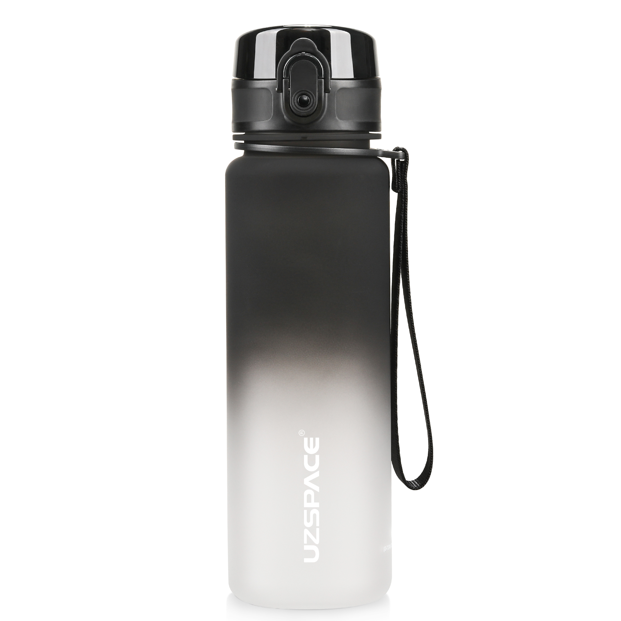 UZSPACE 500ml Trinkflasche motivational sports gradient colors water bottle with flip top