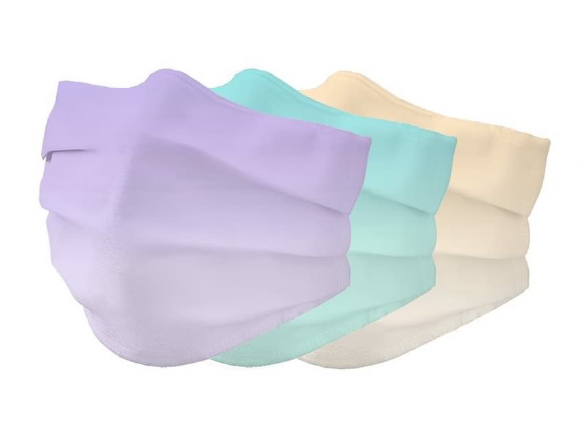 3 Ply Medical Disposable Mask (Purple+Green+Yellow Gradient)
