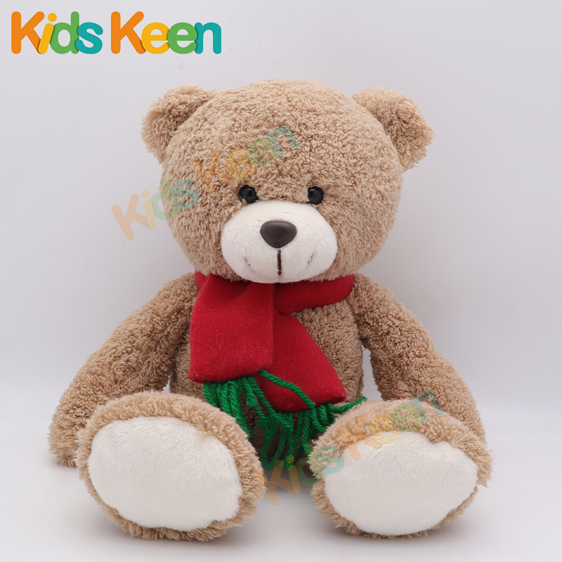 Christmas stuffed toy bear with scarf