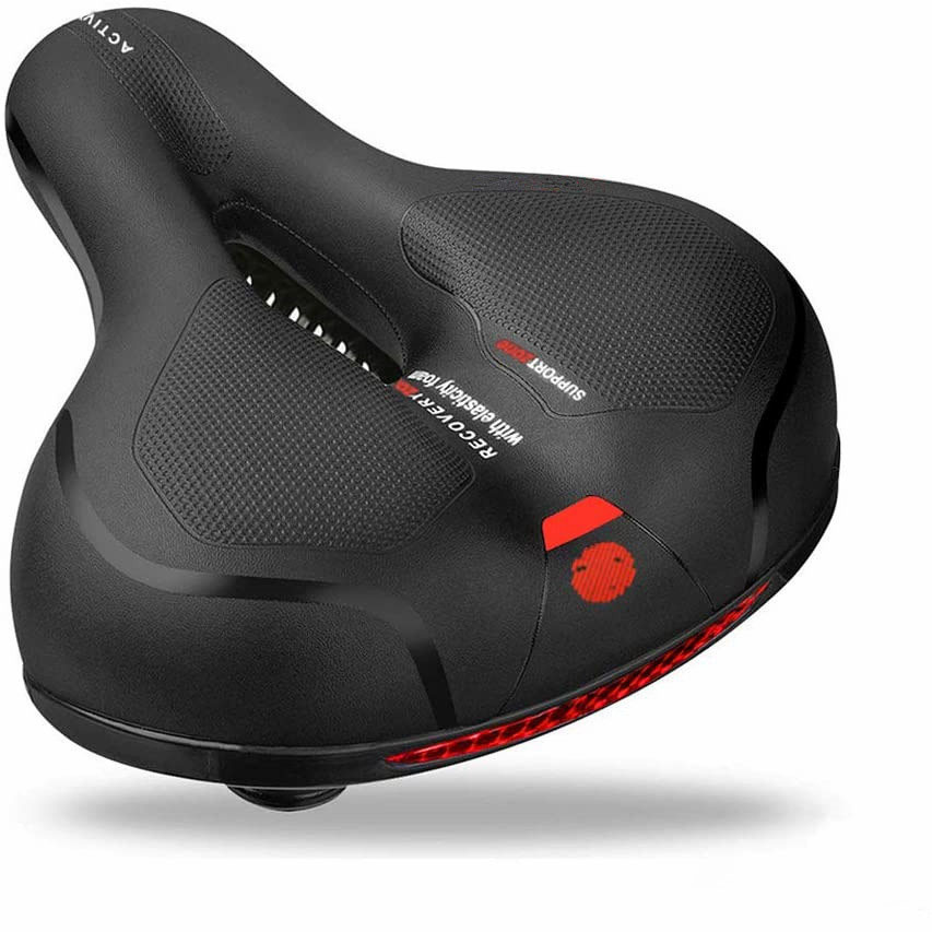 Lady bicycle saddle with light