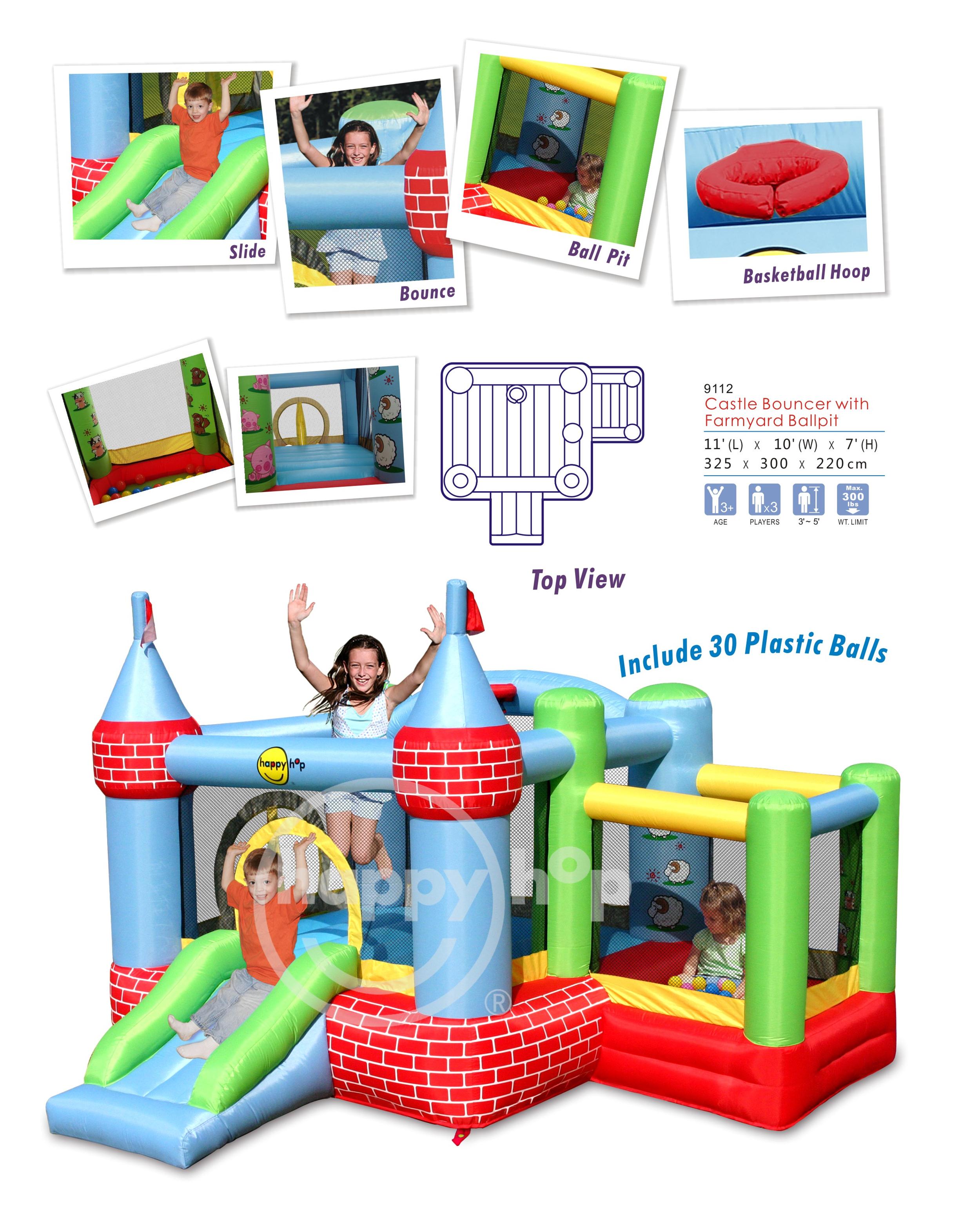 Castle Bouncer With Farmyard Ballpit