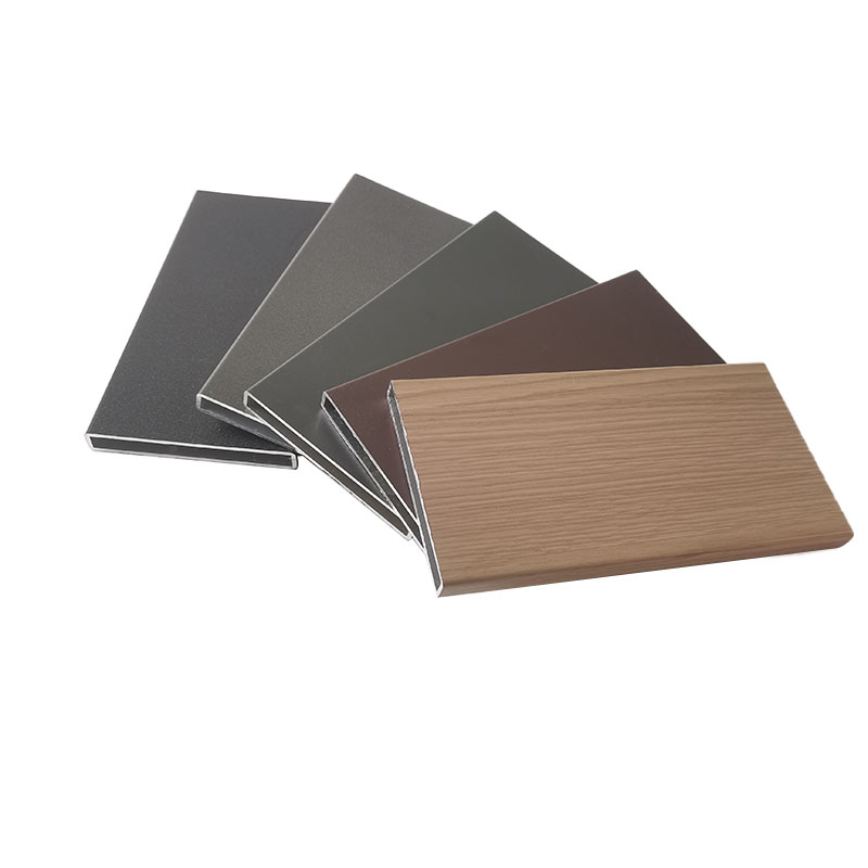 Aluminum Wood Grain Printed Office Partition Profiles Aluminum Square Hollow Tube