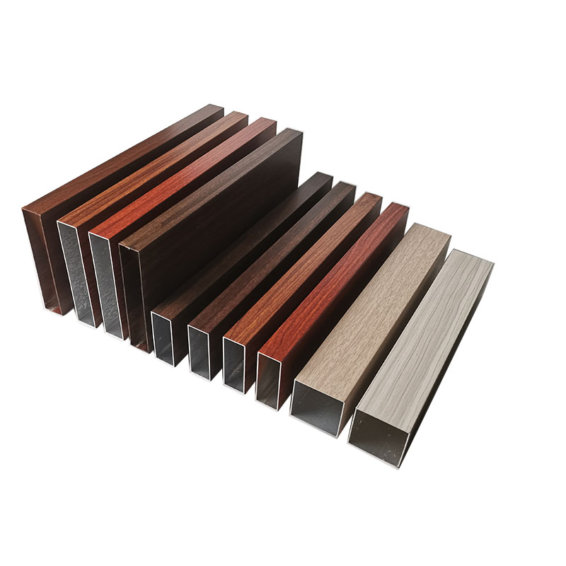 Manufacturer 6063-t5 Wood Grain Aluminum Square Tube Aluminum Beams