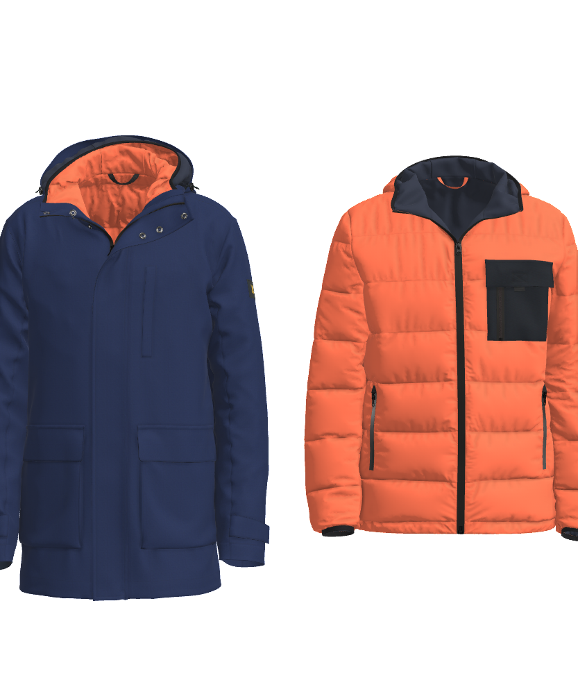 Fashion casual navy parka jacket with high quality
